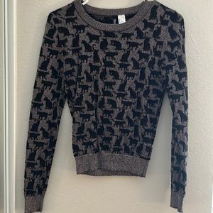Sparkly cat sweater